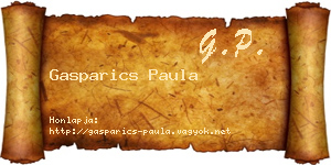Gasparics Paula névjegykártya